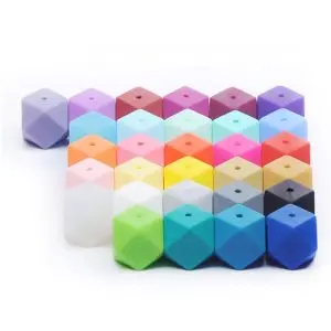 Hexgan silicone beads