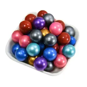 Metallic-finish silicone beads