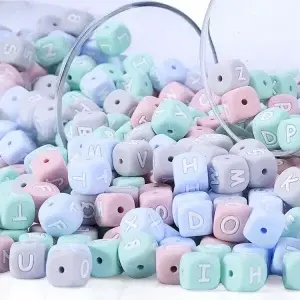 Letters silicone beads