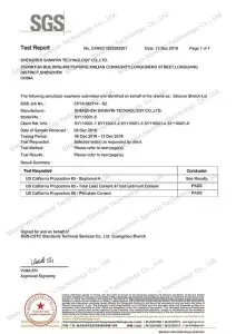 CP 65 test report