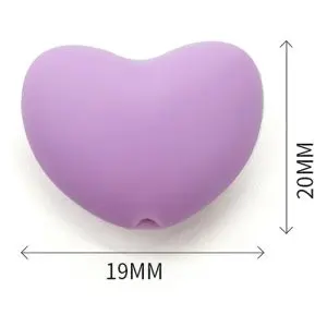 Heart silicone beads