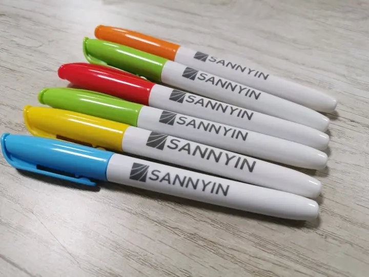 Marker pens imprinted with a custom SANNYIN logo