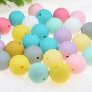 Round silicone beads