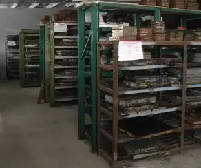 SANNYIN tooling warehouse with organized mold storage racks